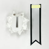 弔用リボン記章 喪章 胸章 小リボンバラ タレ付き