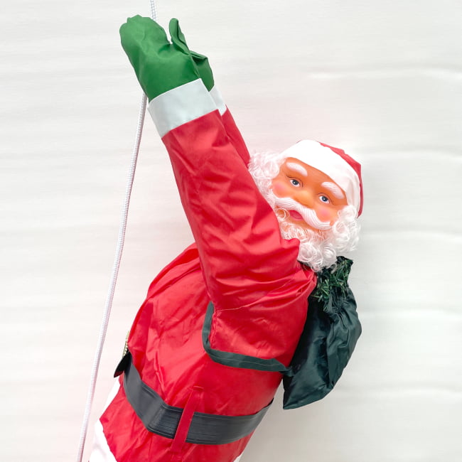 90cmロープクライミングサンタクロース - クリスマスの店舗飾り