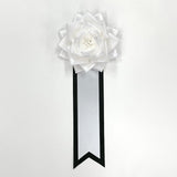 弔用リボン記章 喪章 胸章 小リボンバラ タレ付き