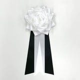 弔用リボン記章 喪章 胸章 大リボンバラ タレ付き