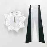 弔用リボン記章 喪章 胸章 大リボンバラ タレ付き