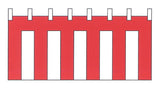 紅白幕 テトロン ポリエステル 厚手 180cmX3.6m（2間）