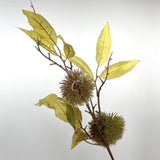 造花 イガ栗（毬栗）の枝