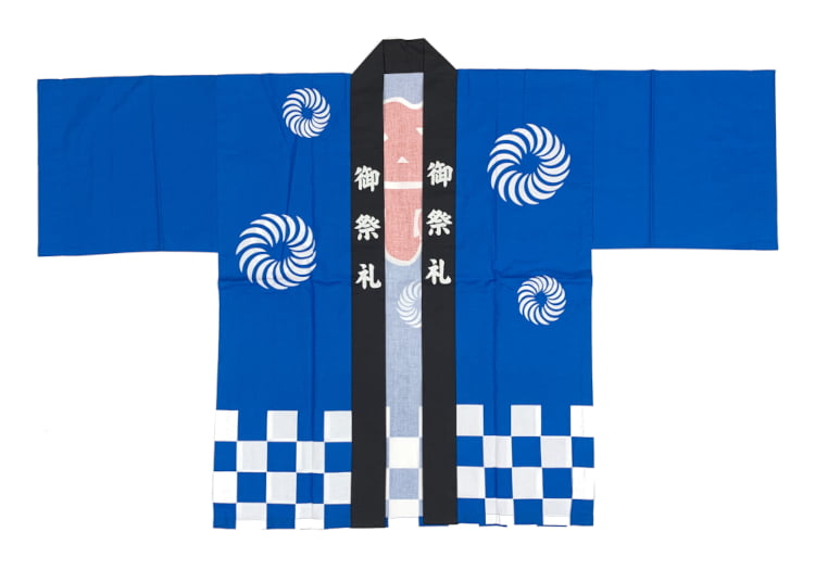 はっぴ 法被 大人用Mサイズ 青色 - お祭り用ハッピ – 日本の四季