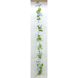 造花 朝顔コード 水色 180cm