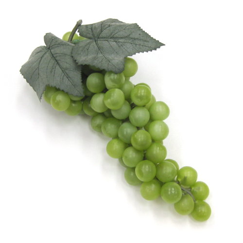 造花 ぶどう グレープの実 25cm グリーン色 - フェイクフルーツ・果物