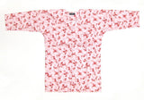 鯉口シャツ 大人用 花柄 ピンク色