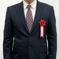 式典用リボン記章（胸章 徽章） 特小リボンバラ タレ付き