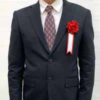 式典用リボン記章（胸章 徽章） 小リボンバラ タレ付き