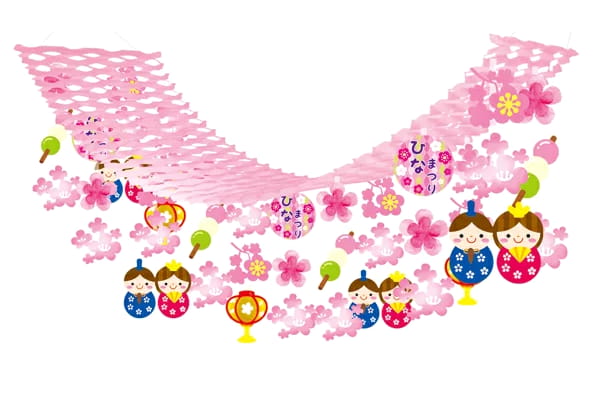 プリーツハンガー 三色だんごひな祭り