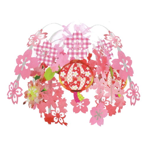 センター 桜満開ぼんぼり
