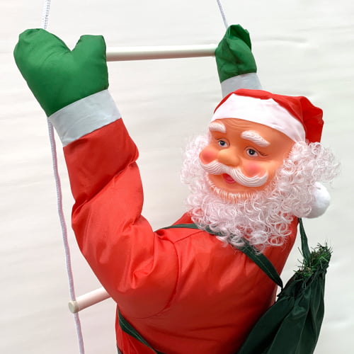 90cmはしごサンタクロース - クリスマスの店舗飾り ディスプレー 人形