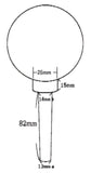 国旗球 金球 11.5cm 差し込み式